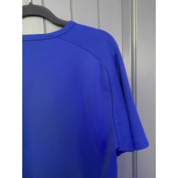 VTG NIKE SPHERE Pullover Shirt Men Large Blue Stretch Short Sleeve Active - Picture 8 of 9